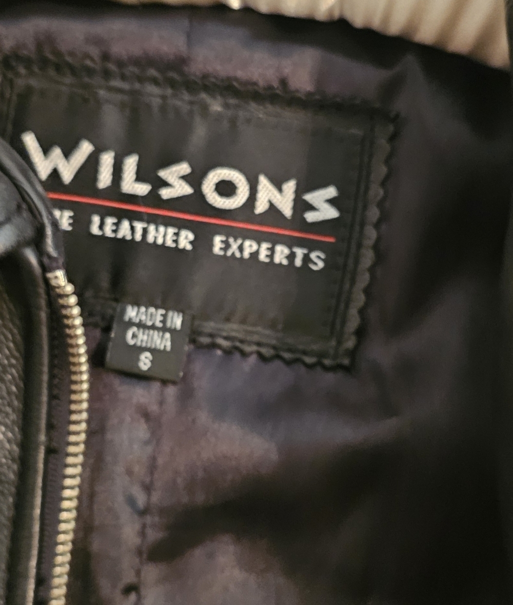 Wilson real leather moto jacket small - Picture 3 of 8